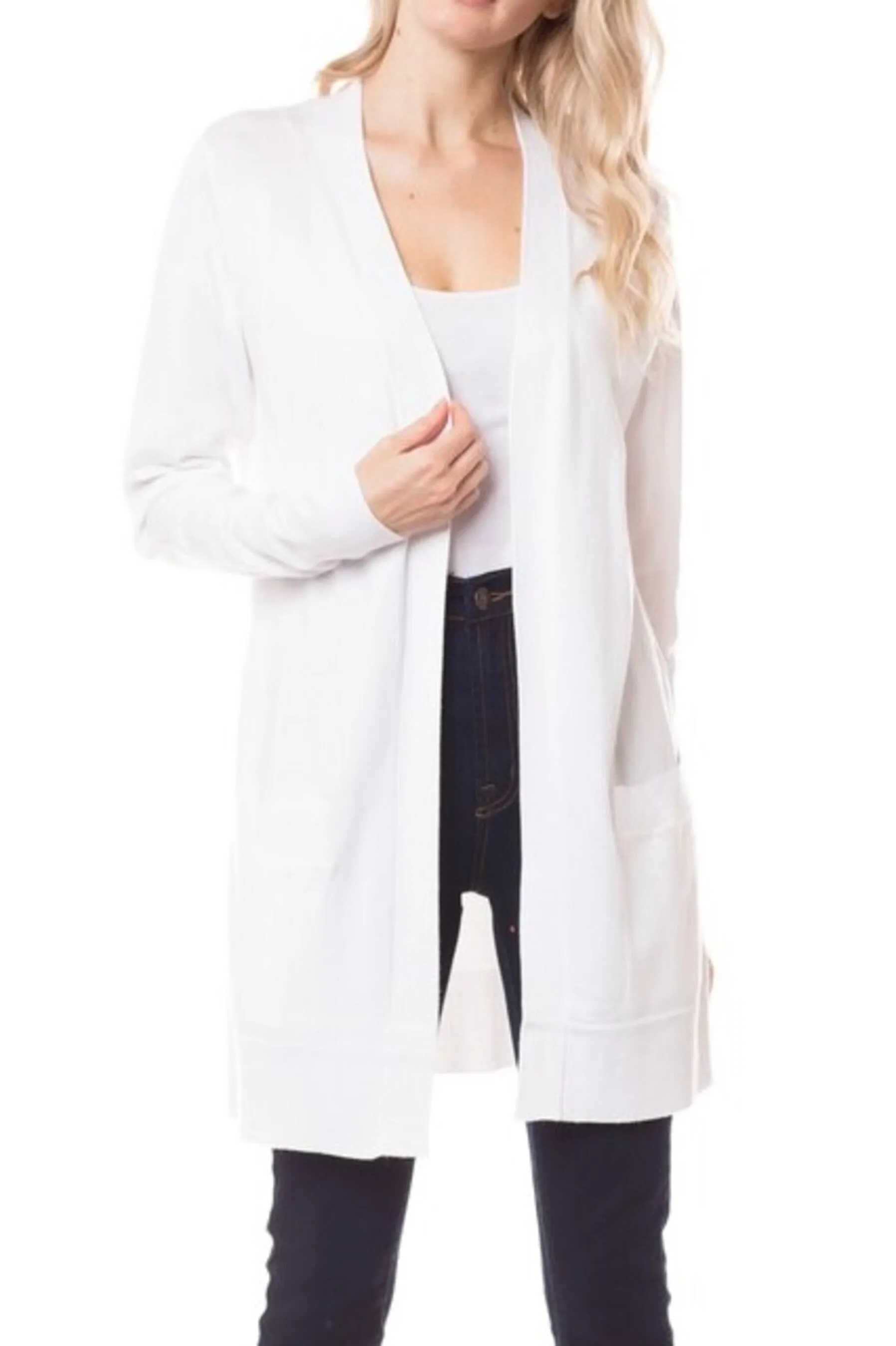 Women's Open front long sleeve cardigan sweater