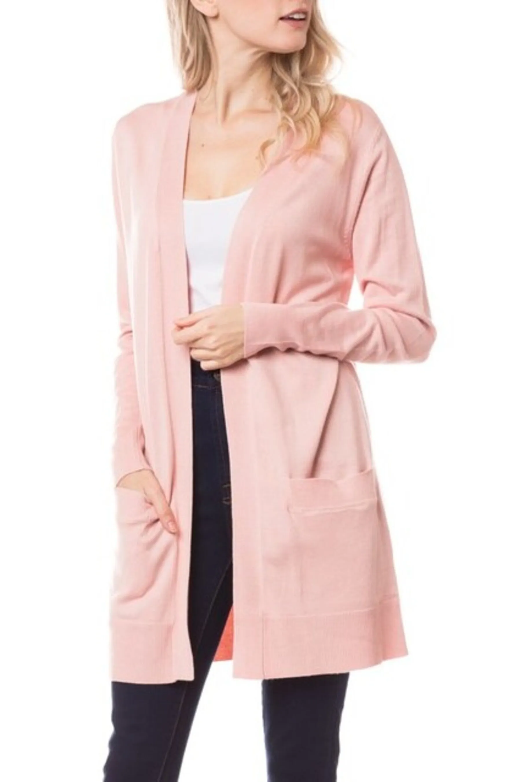 Women's Open front long sleeve cardigan sweater
