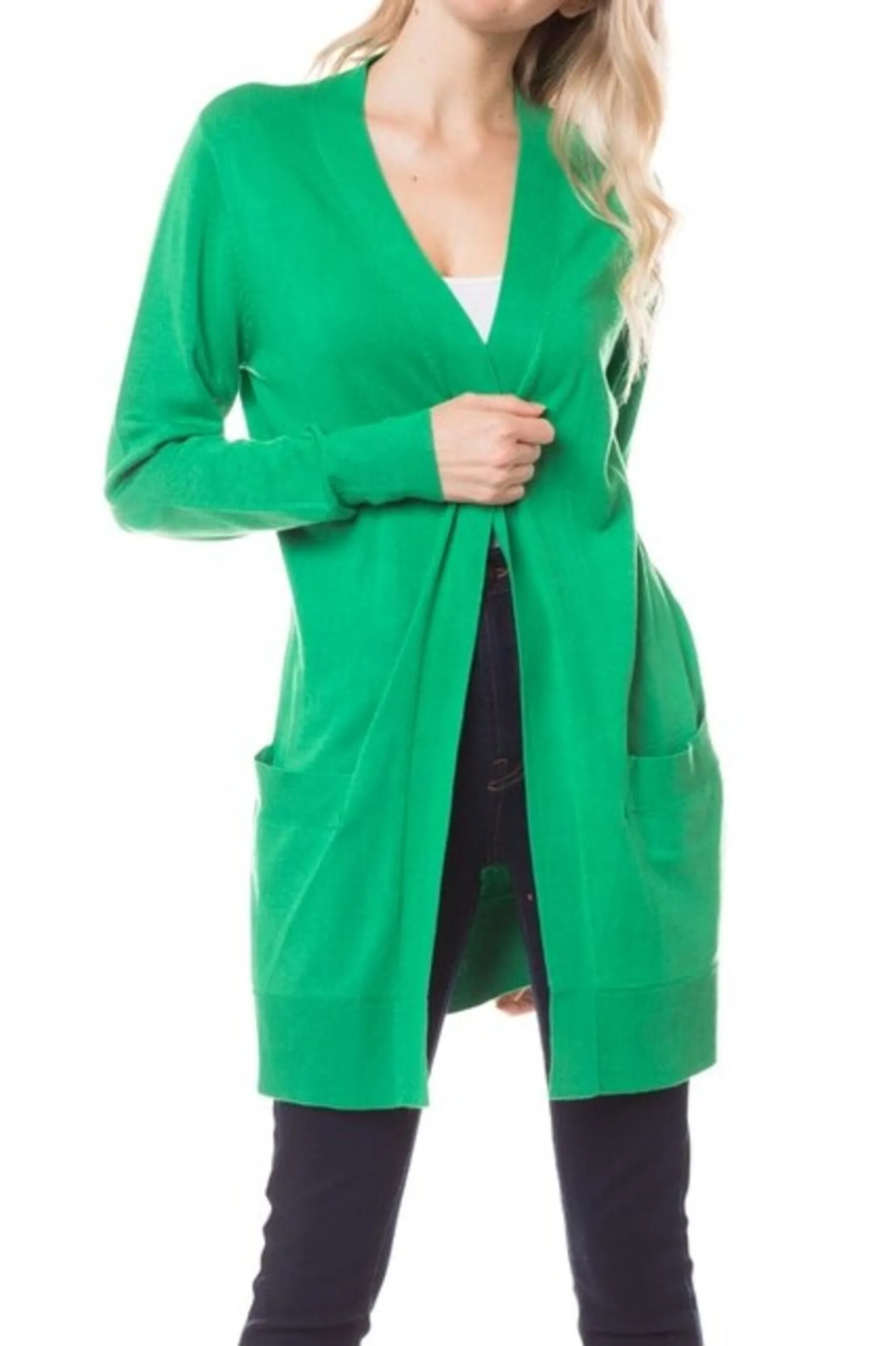 Women's Open front long sleeve cardigan sweater