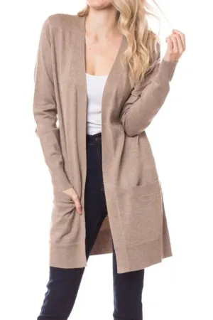 Women's Open front long sleeve cardigan sweater