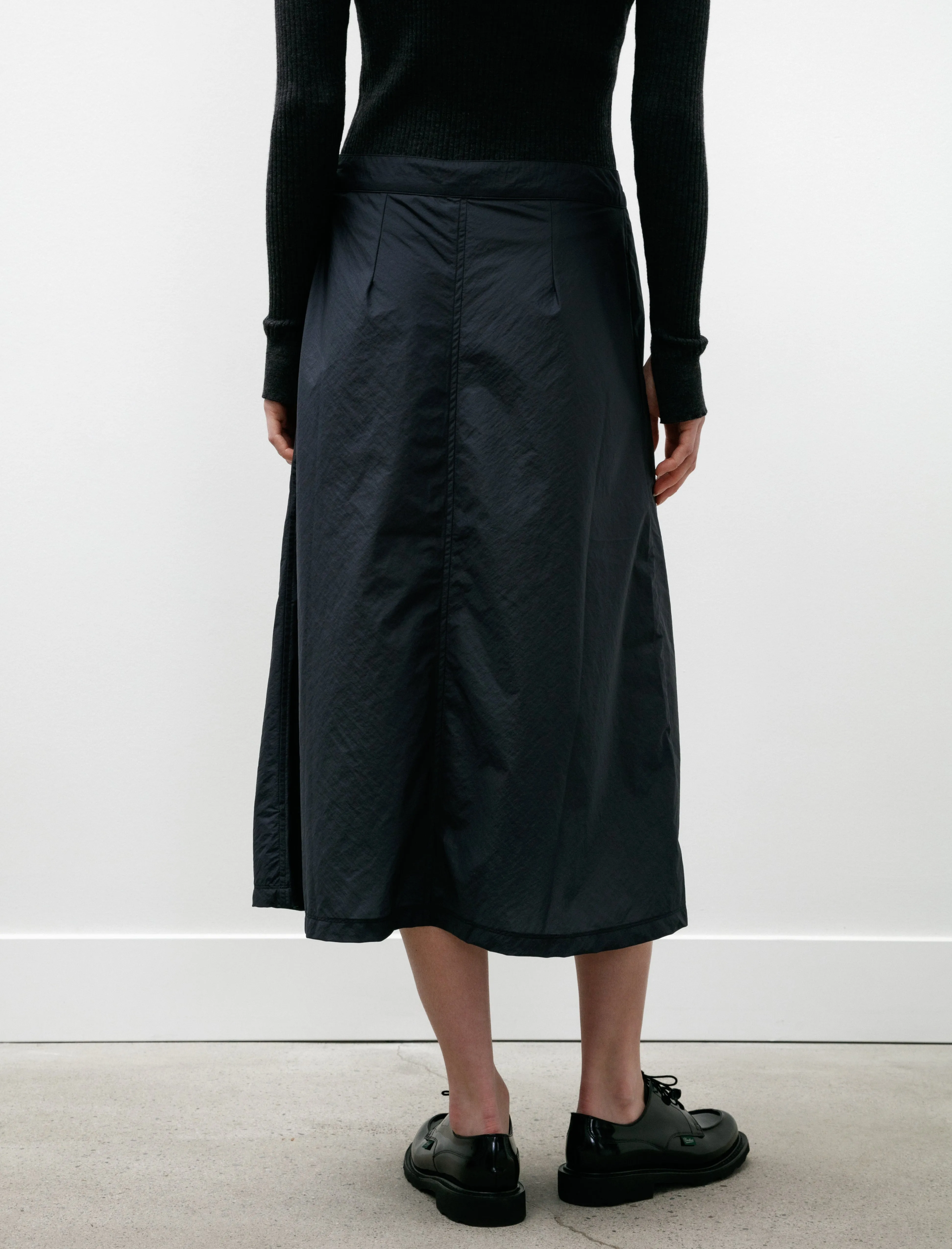 Wrap Skirt Recycled Nylon Midnight
