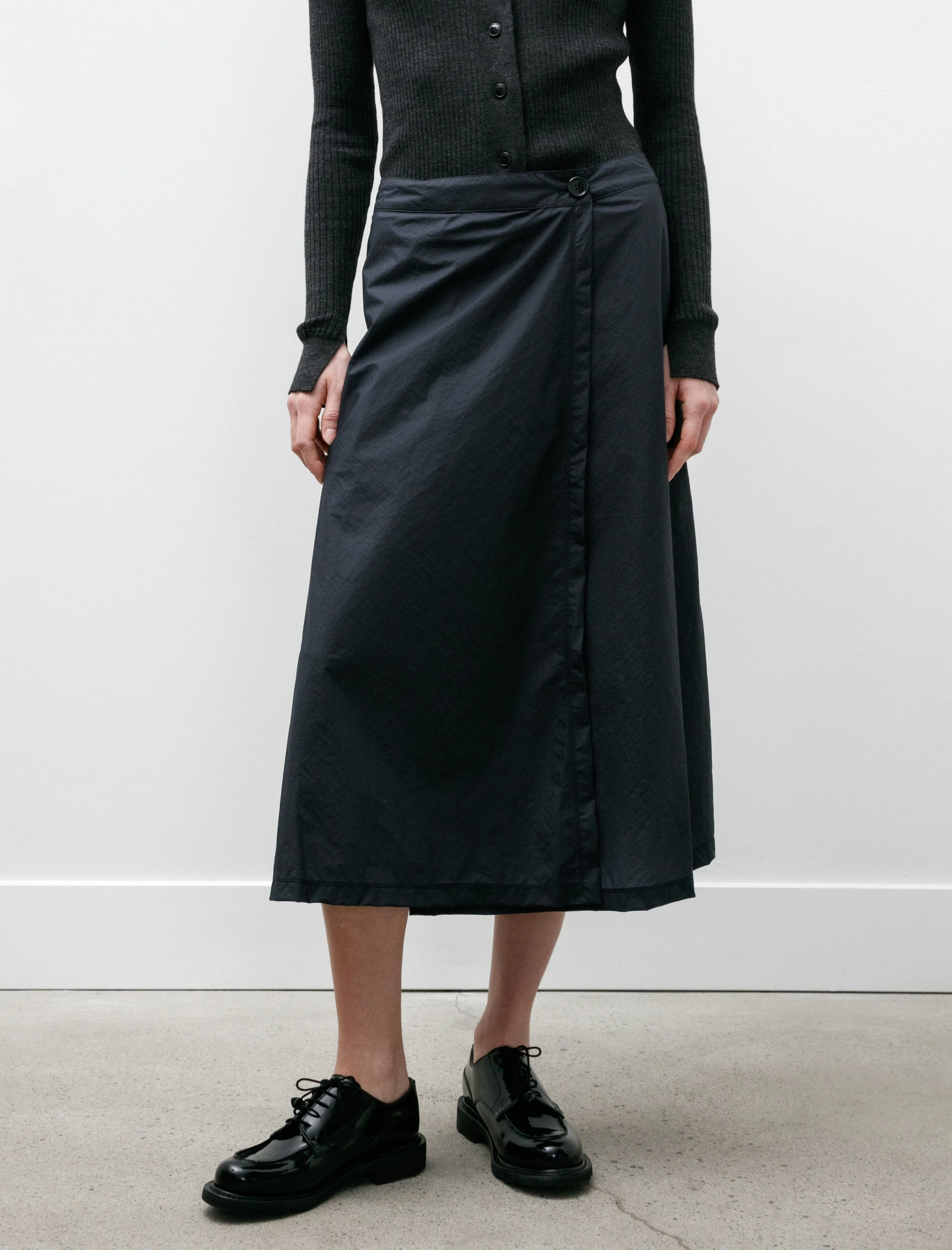 Wrap Skirt Recycled Nylon Midnight