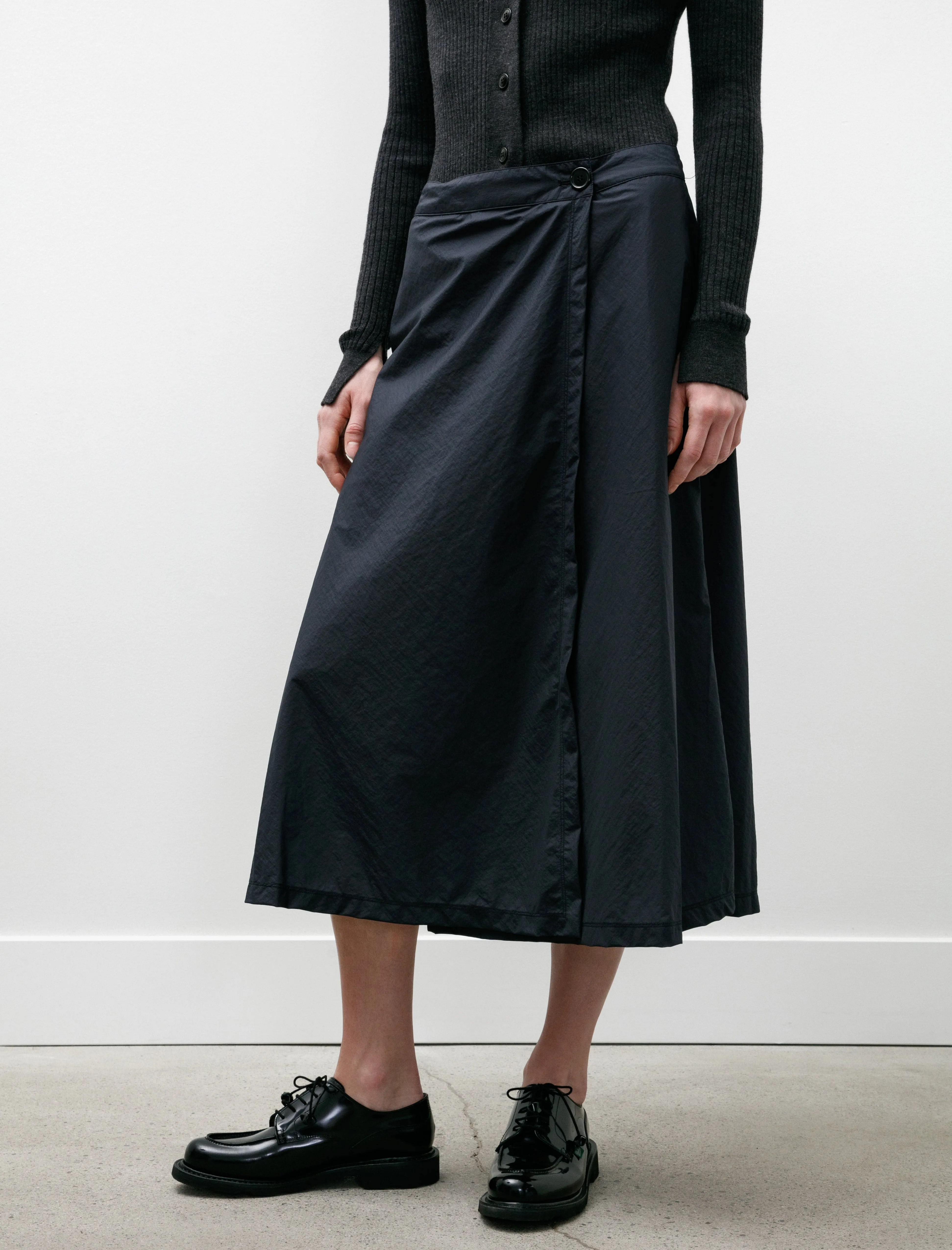 Wrap Skirt Recycled Nylon Midnight