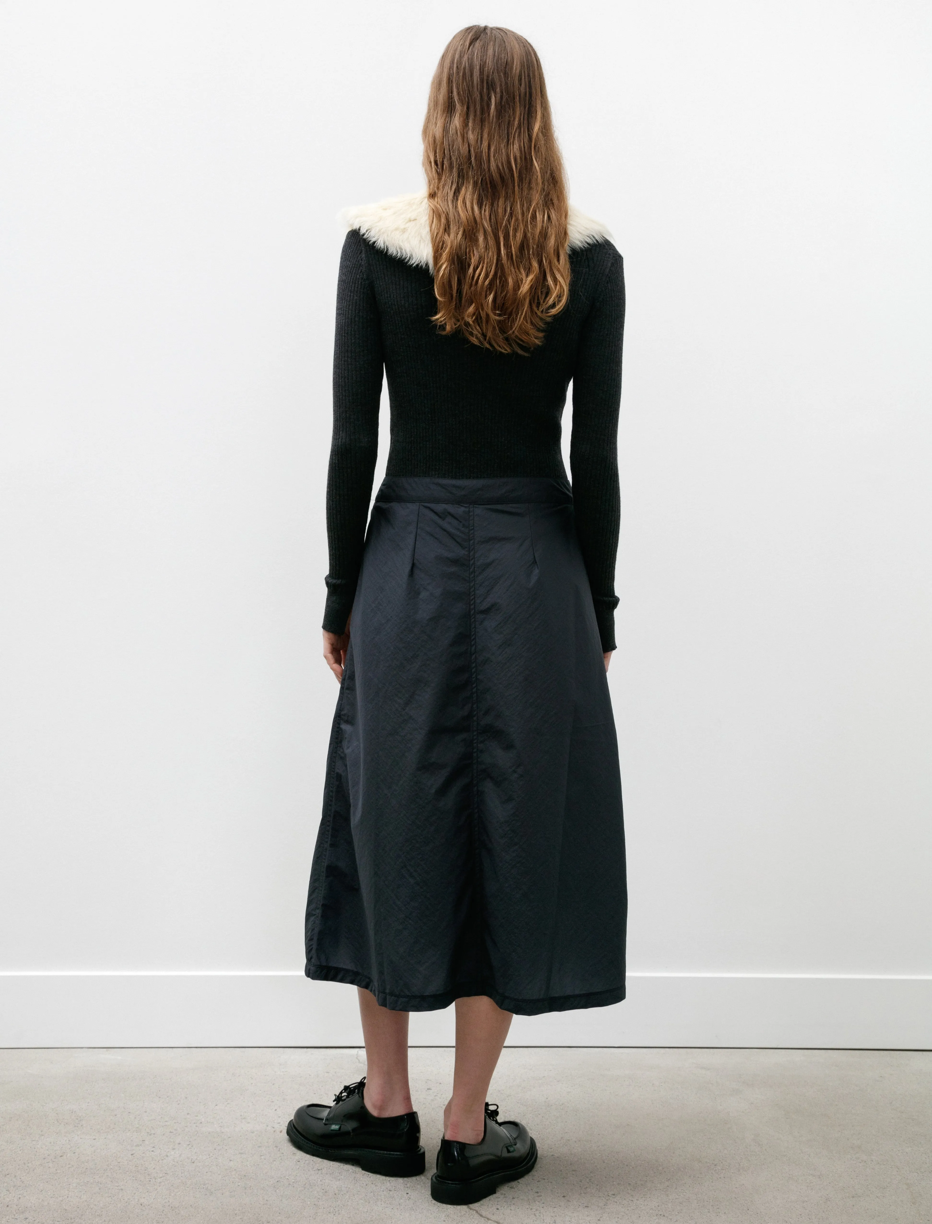 Wrap Skirt Recycled Nylon Midnight