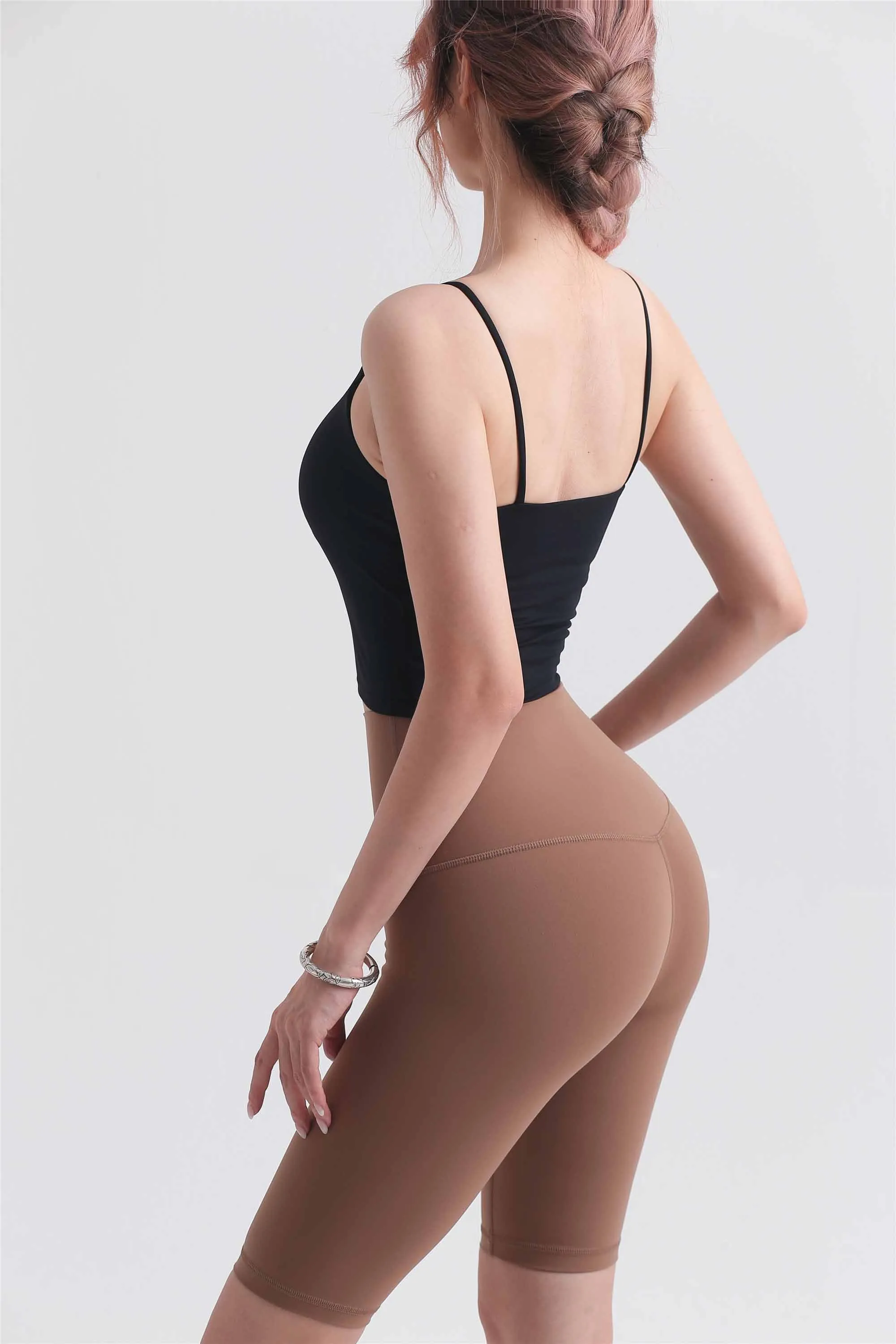 WX1480-LC Lycra Slimming Hot Yoga Bra with Suspenders Sports vest with chest pads Wear fitness underwear over