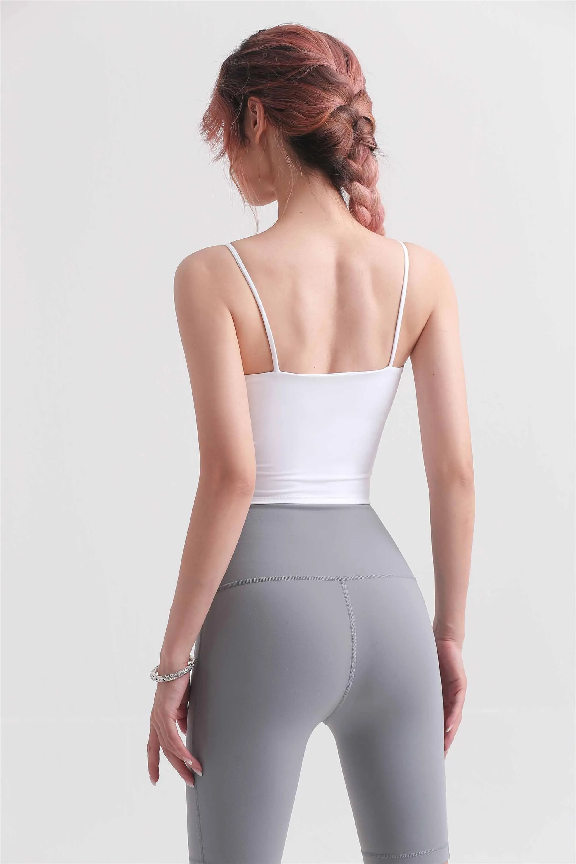 WX1480-LC Lycra Slimming Hot Yoga Bra with Suspenders Sports vest with chest pads Wear fitness underwear over