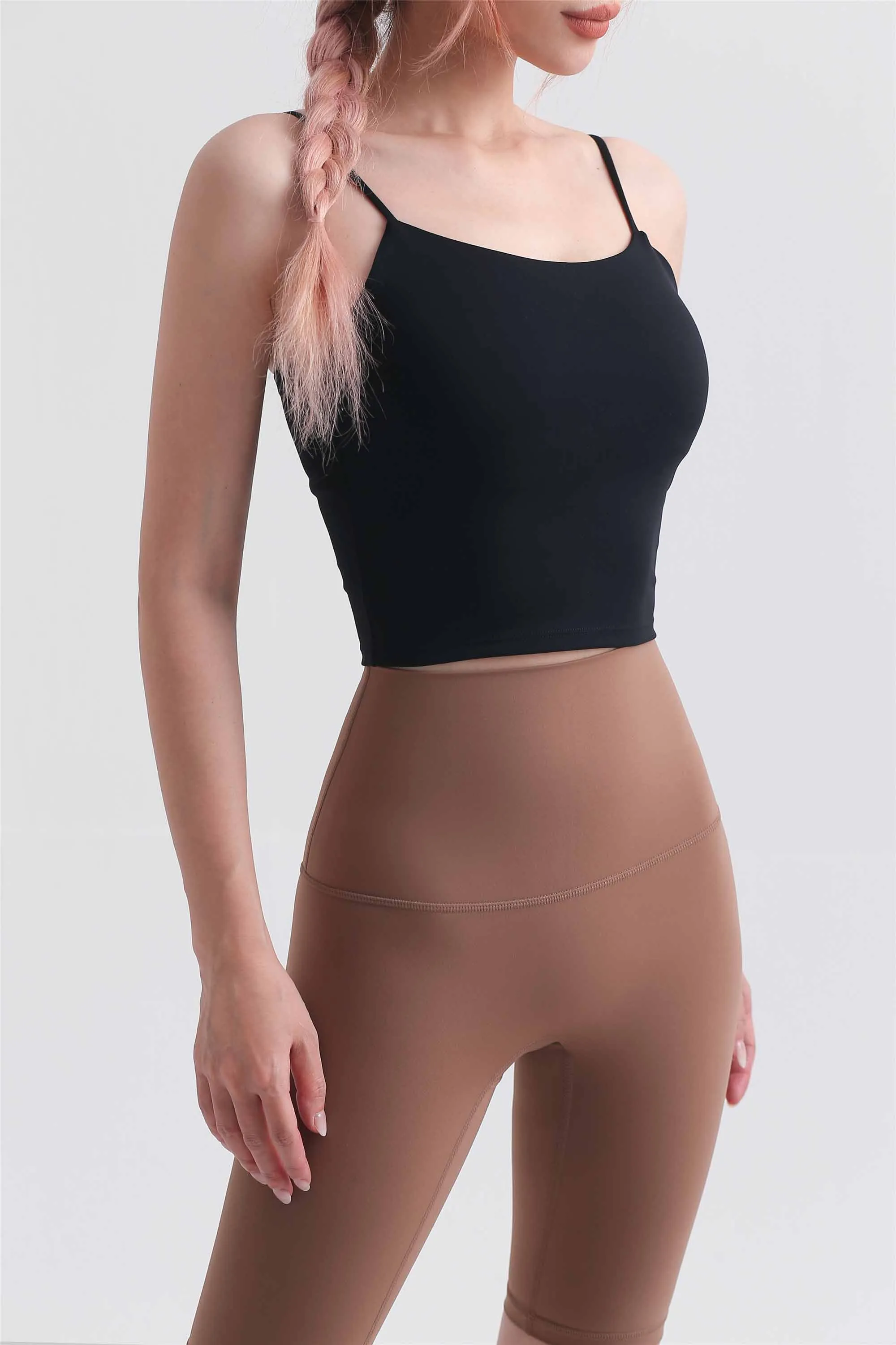 WX1480-LC Lycra Slimming Hot Yoga Bra with Suspenders Sports vest with chest pads Wear fitness underwear over