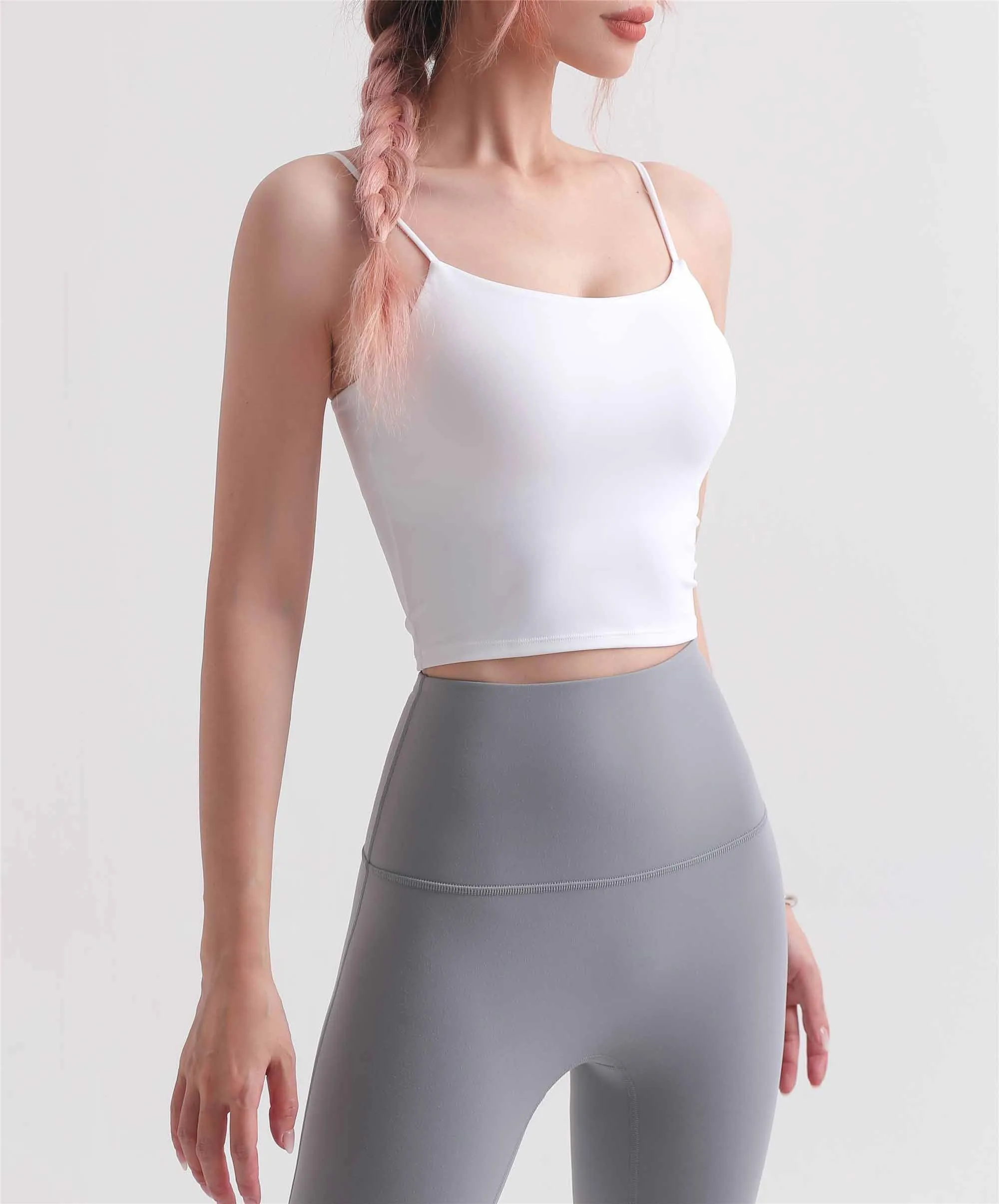 WX1480-LC Lycra Slimming Hot Yoga Bra with Suspenders Sports vest with chest pads Wear fitness underwear over