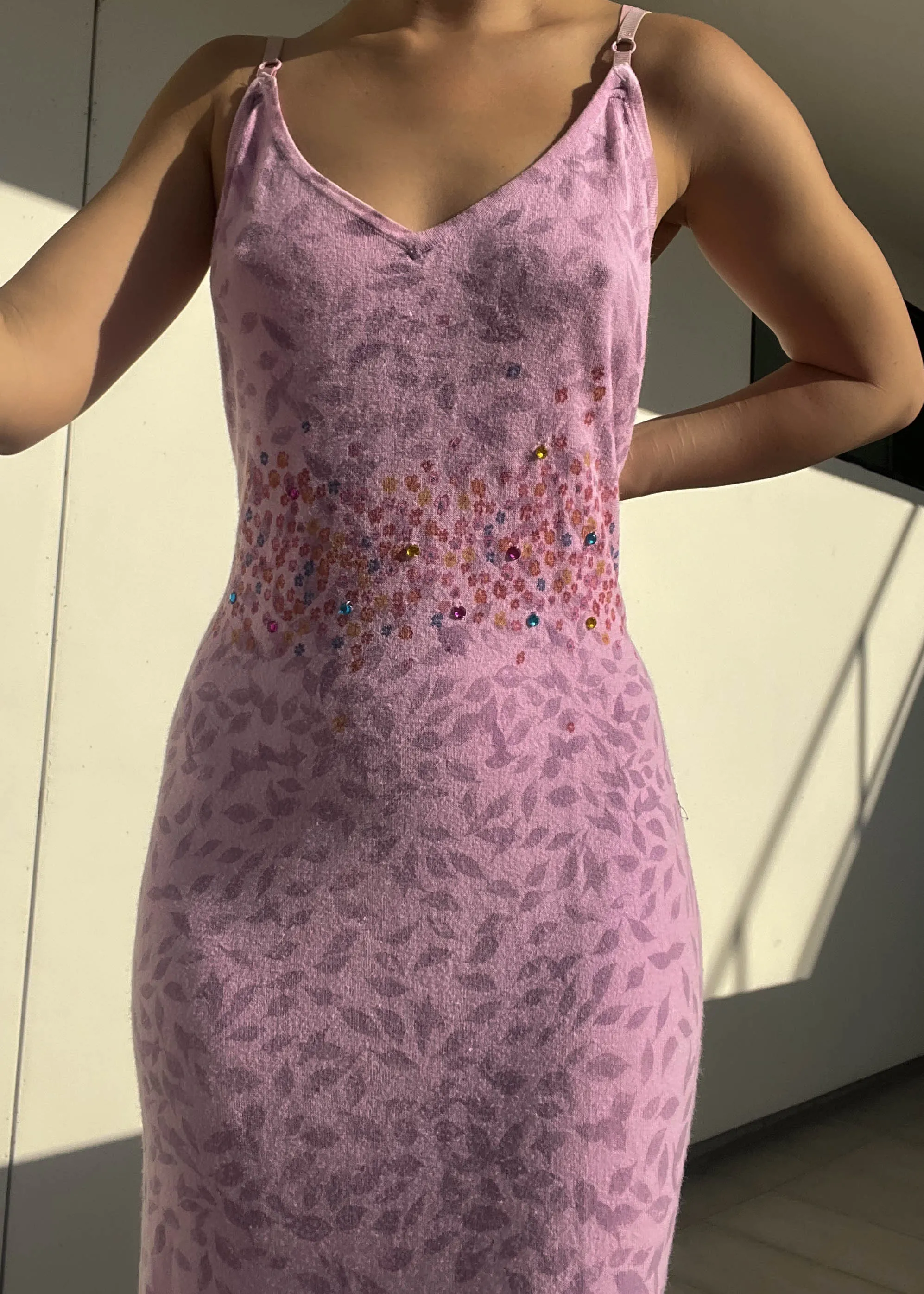 Y2k Mauve Knit Maxi (M)