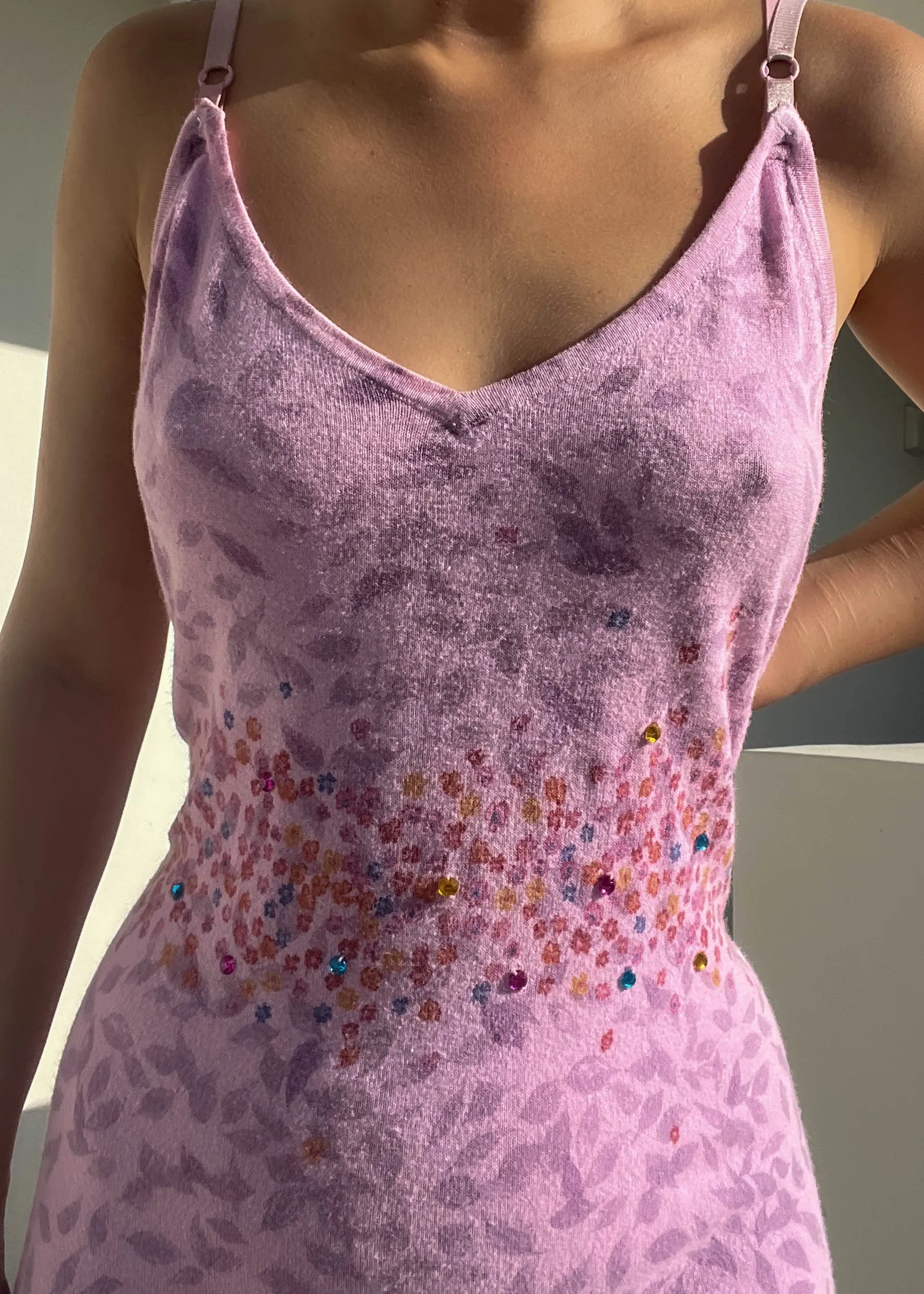 Y2k Mauve Knit Maxi (M)